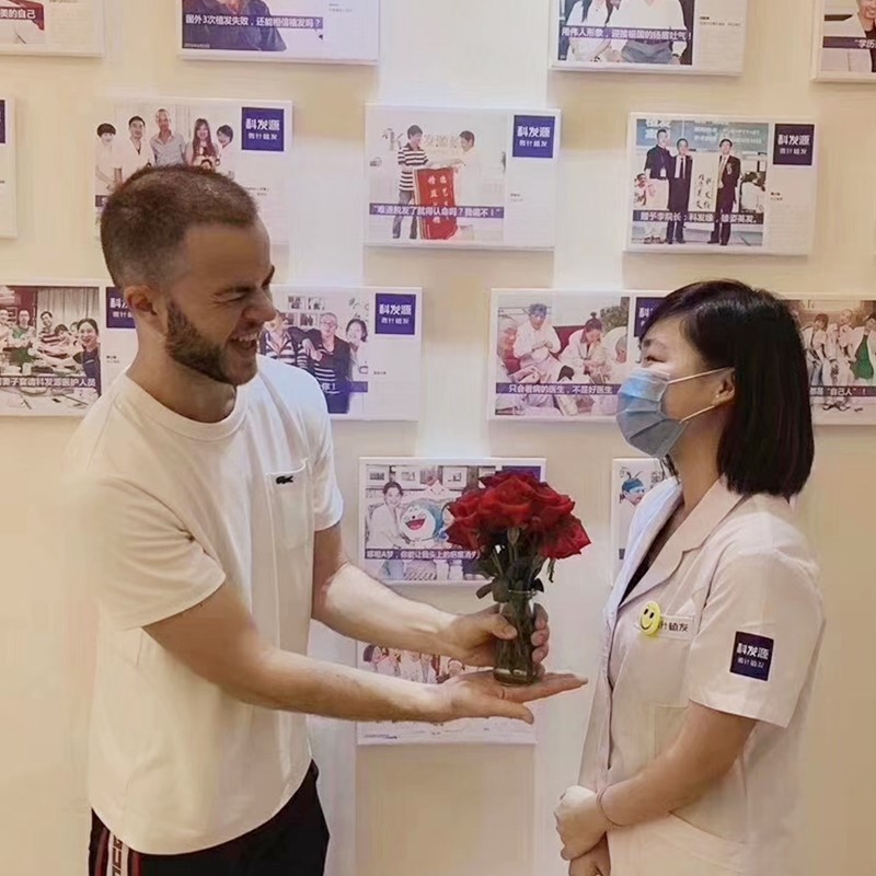 Doctor with patient